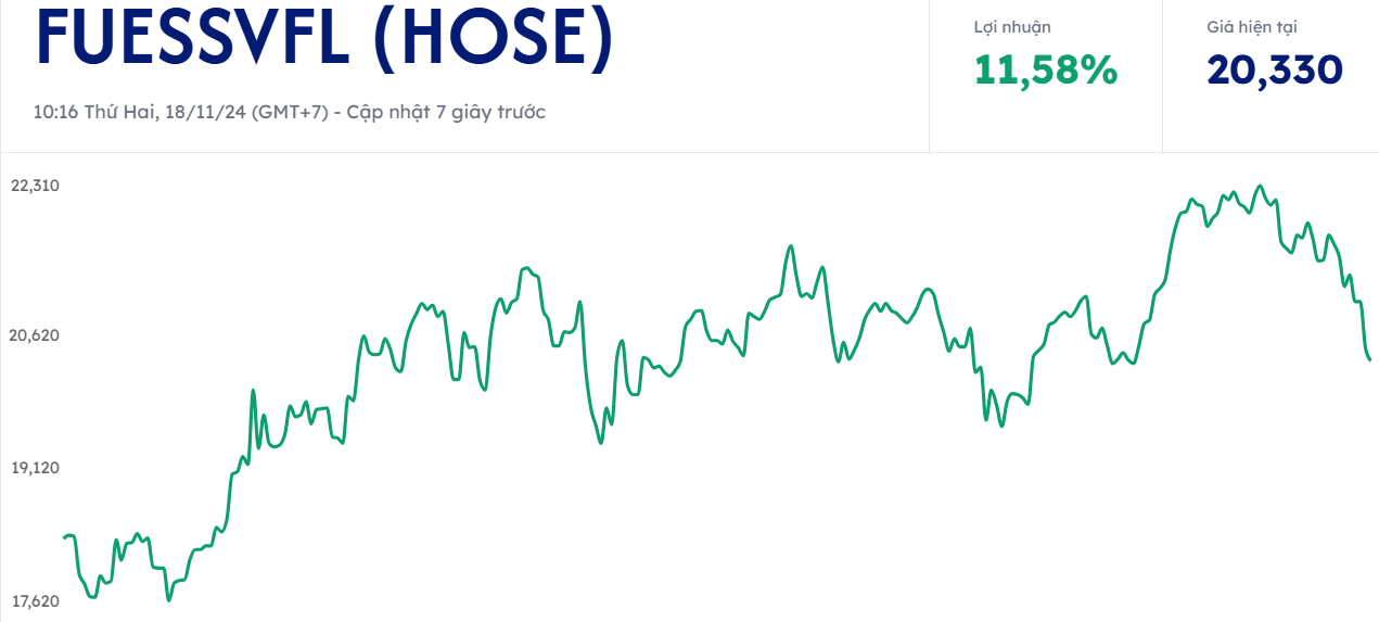 Hiệu suất của quỹ ETF VFMVN30 trong 1 năm qua